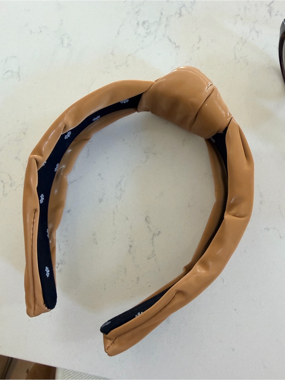 Lele Sadoughi Faux Leather Headband - Caramel